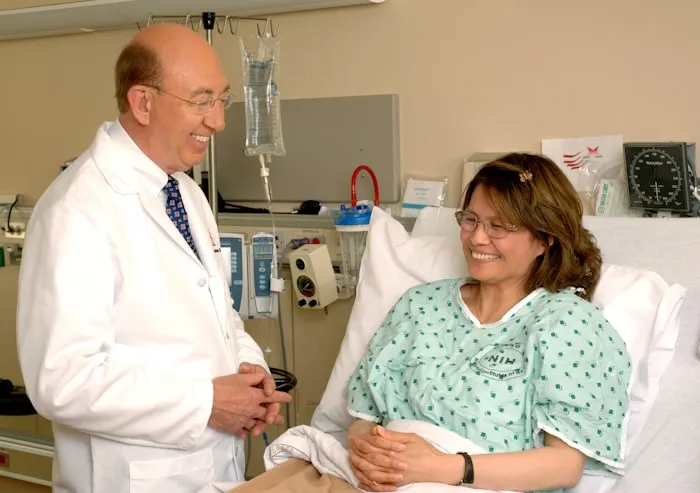 Cardiologist with monitor